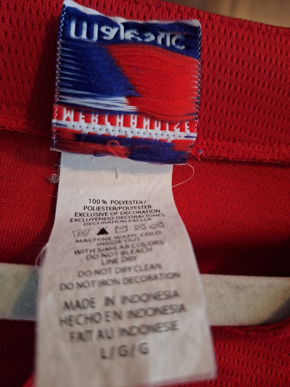 Majestic Phillies Red and Blue Womens Baseball Jersey L - Picture 5 of 5